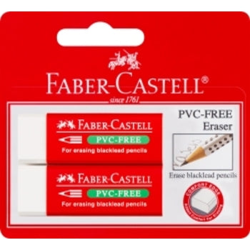 Eraser Faber-Castell Large Pvc-Free White Pk2