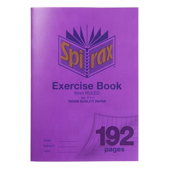 Sp- Exercise Book Spirax A4 8Mm P111 192Pg