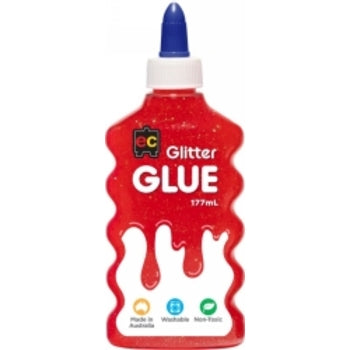 Glitter Glue Ec 177Ml Red