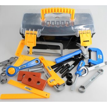 Toy Play Set Tough Construction Tool Box 25 Pieces