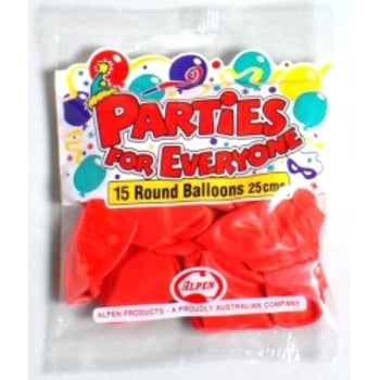 Balloons Alpen 25Cm Red 15'S