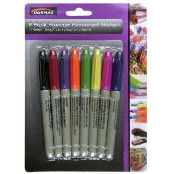 Markers Perm Colour 8pk Durmaz