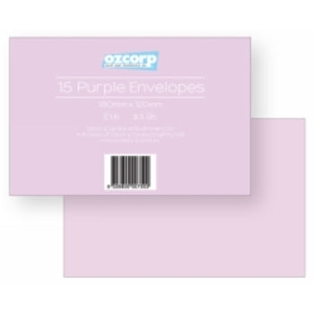 Envelope Ozcorp 180X120Mm Purple Pk15