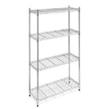 Shelving Unit 4 Tier Chrome 1500mmH