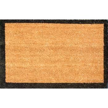 Coir PVC Backed Black Border 45x115cm