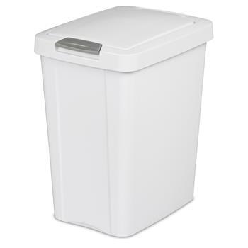 Waste Basket Touch Top 28 L White Sterilite