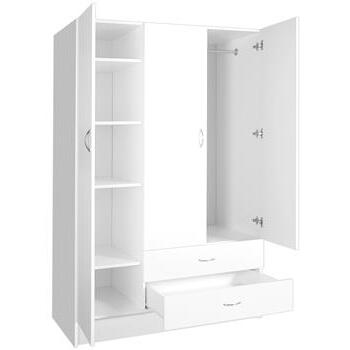 Wardrobe 3 Door 2 Draw White 1800x1200 1/2