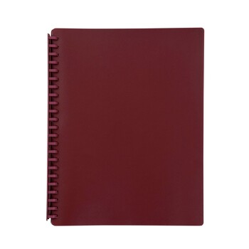 Sp- Display Book Marbig A4 Refillable Maroon 20P
