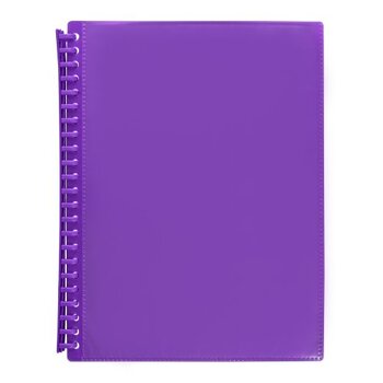 Sp- Display Book Marbig A4 Refillable Purple 20P