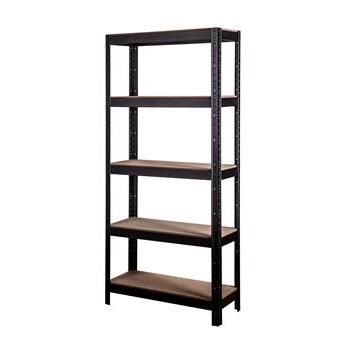 Shelf Unit 5 Tier 175kg Black Slot Fix 325D x 825W x 1805H