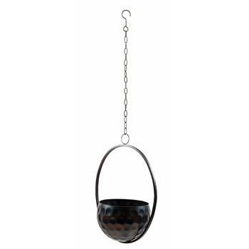 Planter Hanging Dimple Antique Black Finish