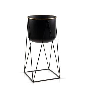 Planter Moroccan Modern 26.5cm Antique Black Finish