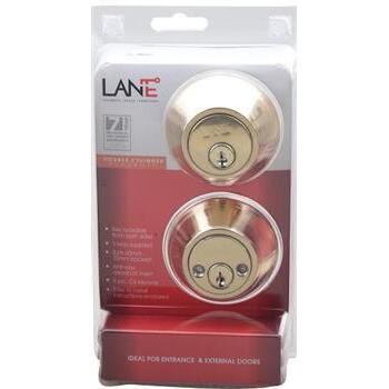 Deadbolt Polished Brass Double Cylinder