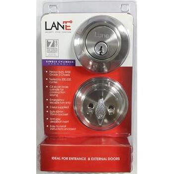 Deadbolt Satin Ss Single Cylinder