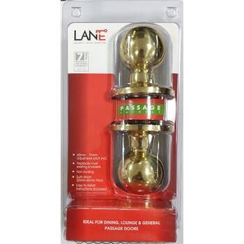 Knob Passage Set Pol Brass Bala