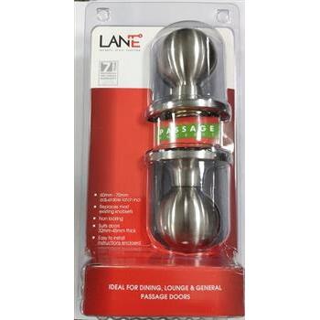 Knob Passage Set Satin SS Bala