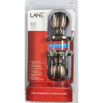 Knob Privacy Set Antiq Brz Bala