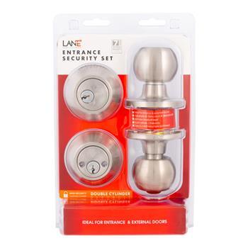 Knob Security Set Satin SS Bala