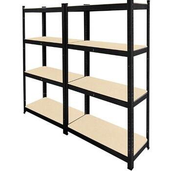 Garage Shelving Unit 4 Tier 100kg Rating 1500Hx800Wmm 2 pack