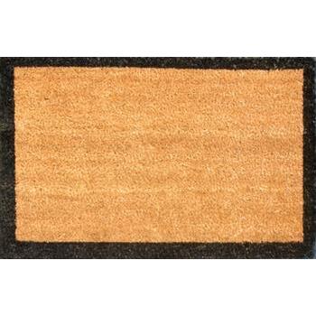 Mat Printed Coir Black Boarder Vivaldi 380x580mm