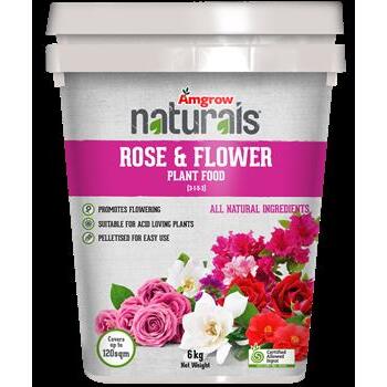 Fertiliser Rose & Flower Bucket Amgrow Naturals 6kg