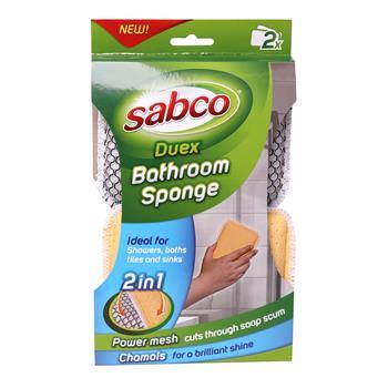 Sponge Bathroom Duex Mesh and Chamois 2Pk Sabco