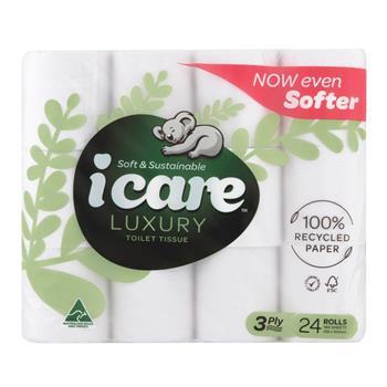 Toilet Tissue 3 Ply 24 pack icare