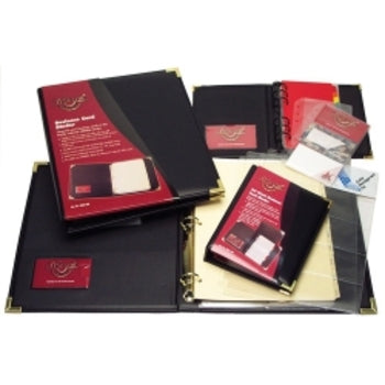 Sp- Business Card Binder Waterville A4 Black 200 Cap W80-200