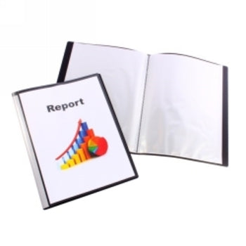Sp- Display Book Bantex A4 Insert Spine & Cover Fixed Black 40P