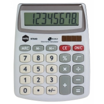 Calculator Marbig Desktop Compact 8 Digit Silver