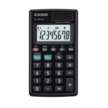 Calculator Casio Sl797Tvbk/S 8Dgt Pocket Dual Pwr