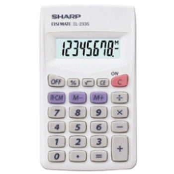 Calculator Sharp El233Sb 8 Dgt Batt White