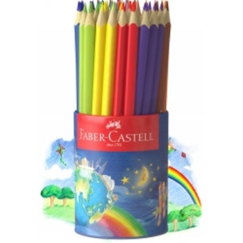 Pencil Coloured Faber-Castell Junior Triangular Tin 50