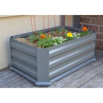 Garden Bed Patio with Base 800x500x300 Slate Grey