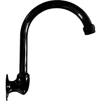 Wall Outlet Deluxe Gooseneck 210mm Matt Black 13012SMB