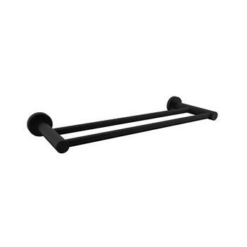 Double Towel Rail Bolera 793 R&S Back Plates Black 14006MB