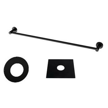 Single Towel Rail Bolera 633 R&S Back Plates Black 14009MB