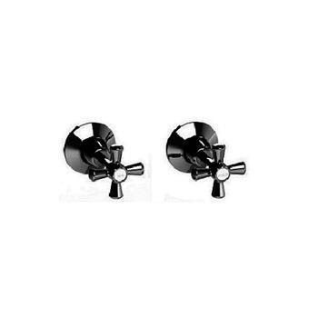 Wall Top Assembly Paramount Chrome Matt Black 14140SMB