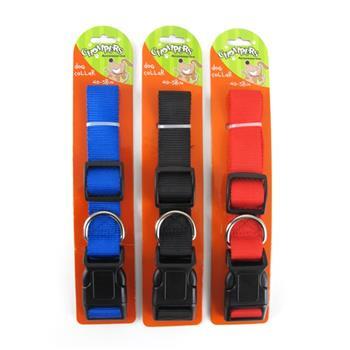 Collar Dog Adjustable Large 3 Assorted Colours Nylon 40