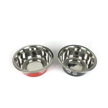 Pet Bowl Assorted Colours Stainless Steel 16cm 800ml