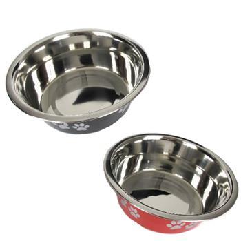 Pet Bowl Assorted Colours Stainless Steel 20cm 1700ml