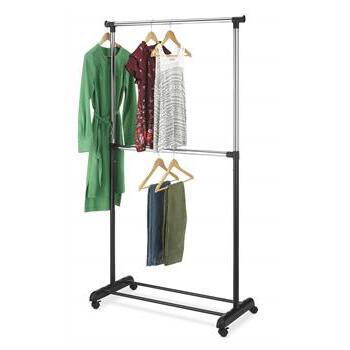 Garment Rack Adjustable 2 Rod Whitmor