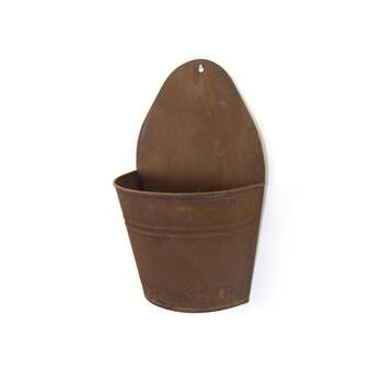 Wall Planter Bucket Rust 22x11x32cm