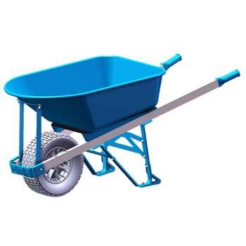 Wheelbarrow Workman Poly Tray 100L Kelso 1/2