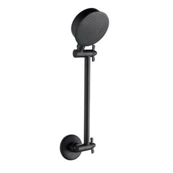 Shower Rose W/ All Directional Arm Black