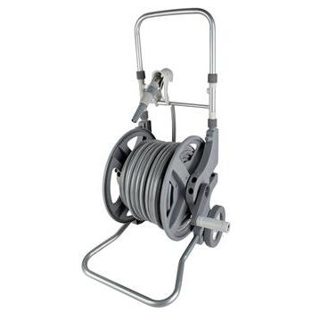 Garden Hose Reel Stand Grey 30m +Trigger Pattern Sprayer Gun