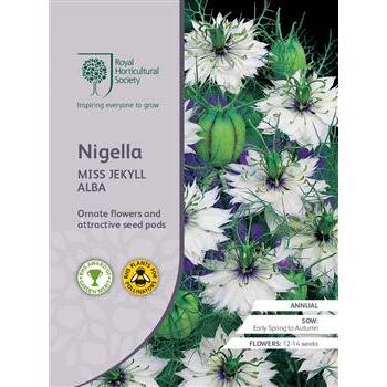 Seeds Nigella Miss Jekyll Alba RHS