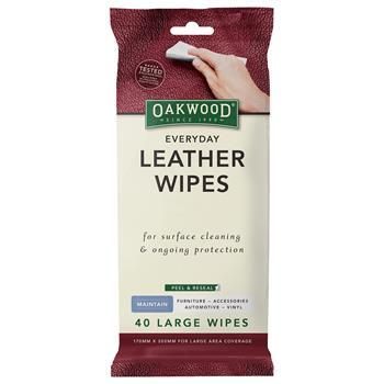 Wipes Leather Everyday 170mm x 300mm 40pk Oakwood