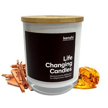 Candle Sandalwood & Amber 400g Kenshi