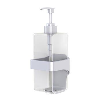 Soap Dispenser Single White Self-adhesive SASDS